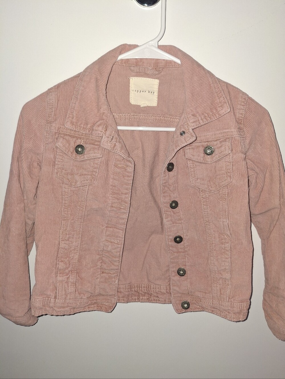 Copper Key Dusty Rose Corduroy Jean Jacket